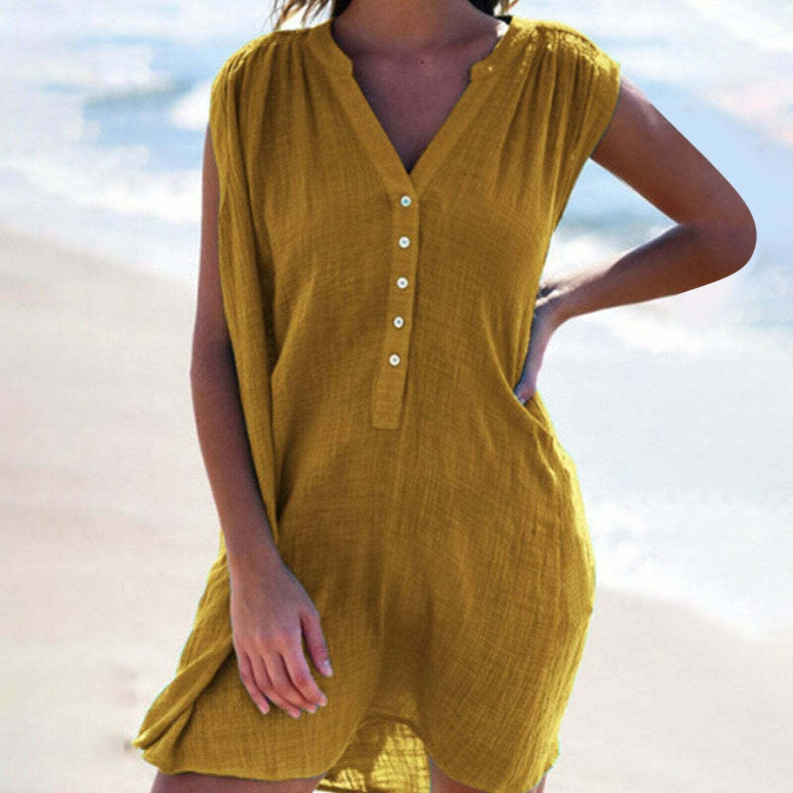 2024 Y2K Boho Beach Mini Dress - Sleeveless Plus Size with Cute Aesthetic Vibes