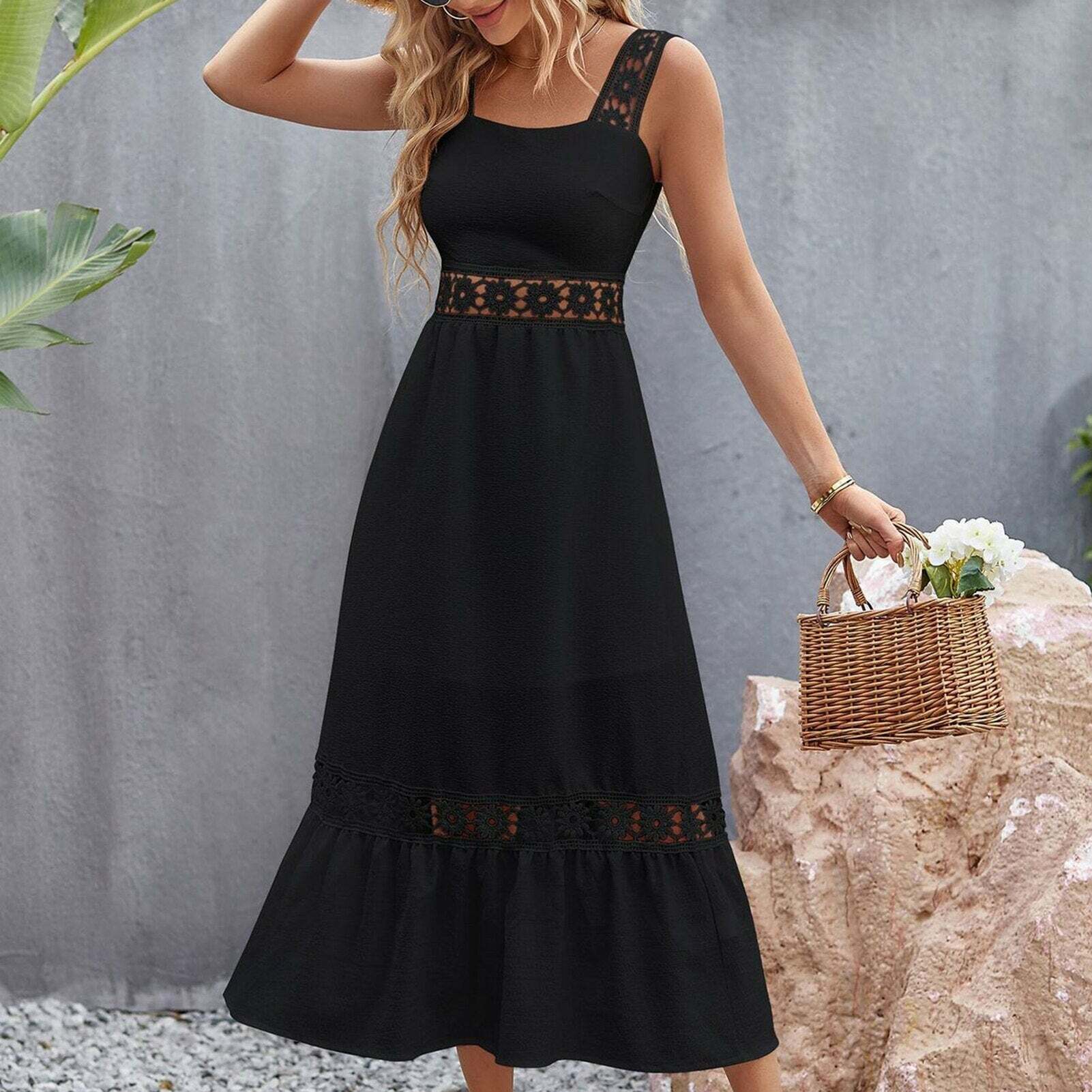 2024 Y2K Lace Maxi Dress - Boho Chic with Coquette Aesthetic & Grunge Style Vibes