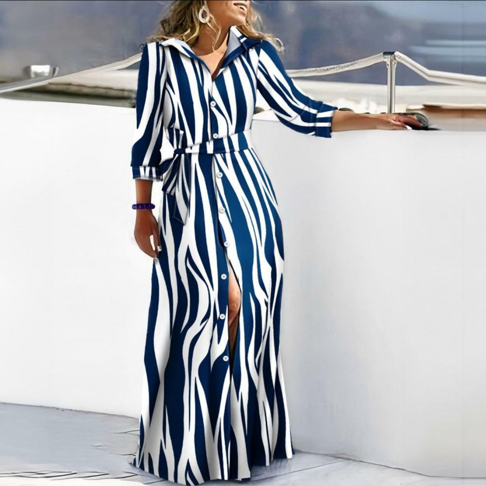 2024 Y2K Striped Maxi Dress - Coquette Aesthetic with Grunge Vibes & Cute Style