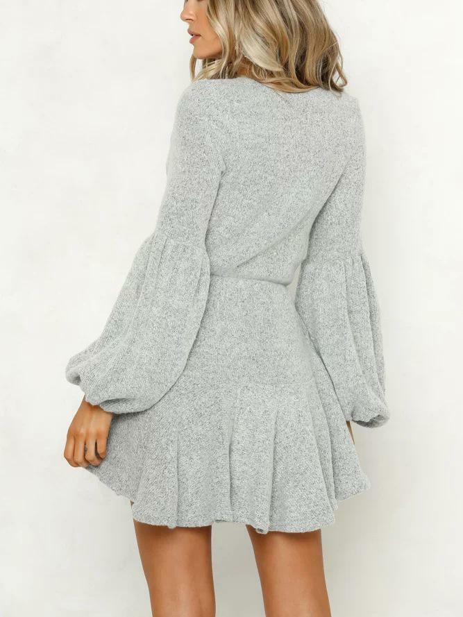 Coquette Aesthetic Knitted Sweater Dress - Y2K Fashion, Cute Tops, and Comfy Style