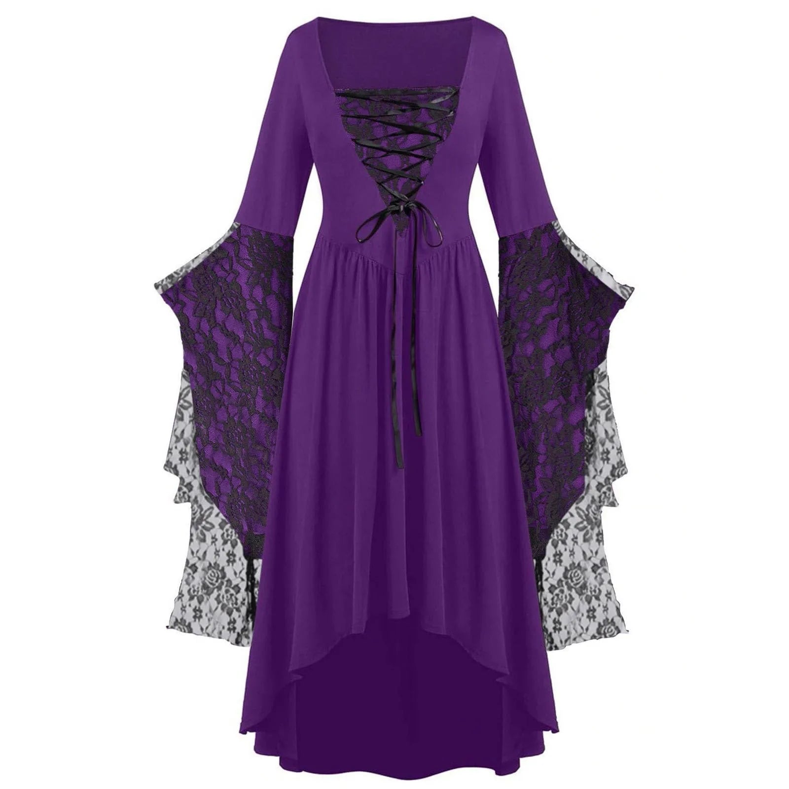 Gothic Vintage 90s Egirl Dress - Halloween Witch Vampire Cosplay Costume for Grunge Aesthetic