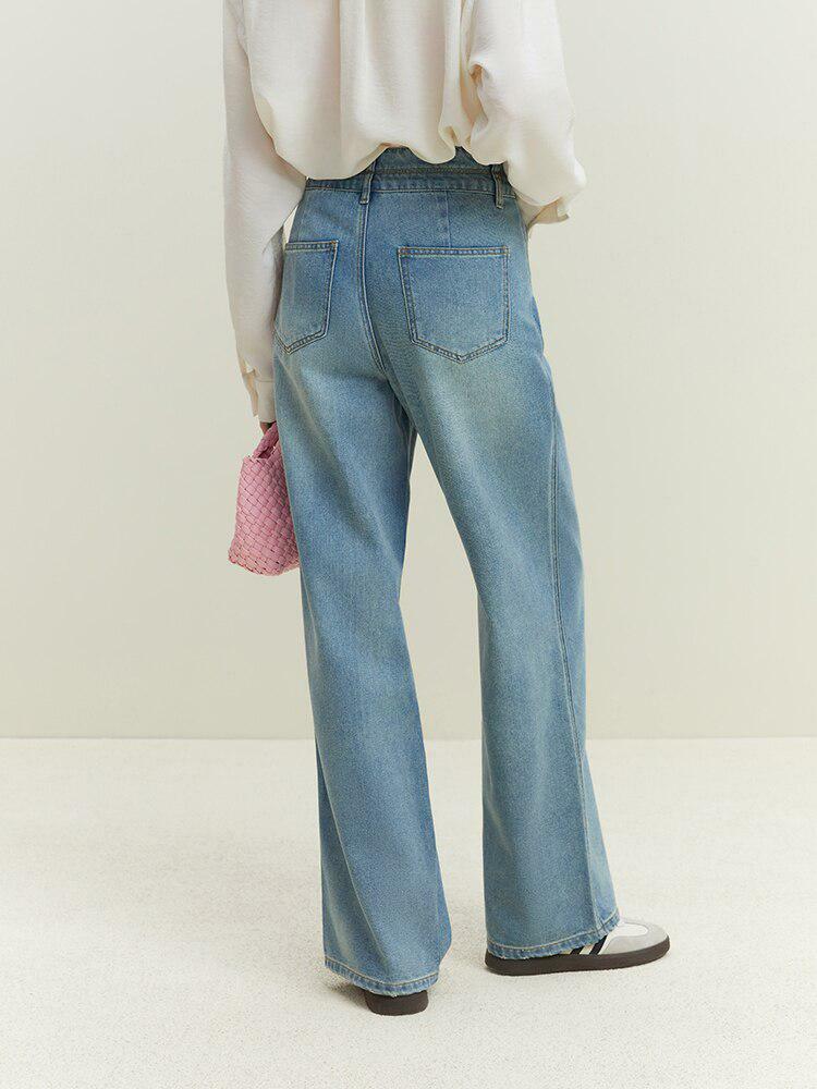 Light Wash Double Buttoned Baggy Jeans - Y2K Fashion, 90s Style, Grunge Aesthetic