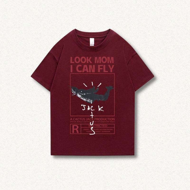 Look Mom I Can Fly Y2K Tee - Trendy 90s Grunge Aesthetic for Summer Outfits & Casual Style