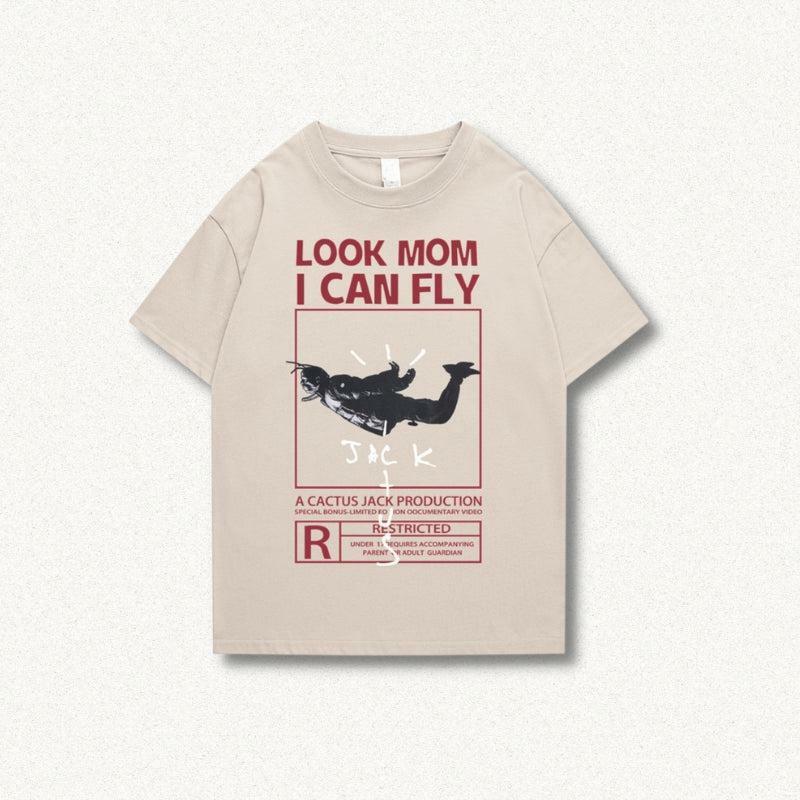 Look Mom I Can Fly Y2K Tee - Trendy 90s Grunge Aesthetic for Summer Outfits & Casual Style