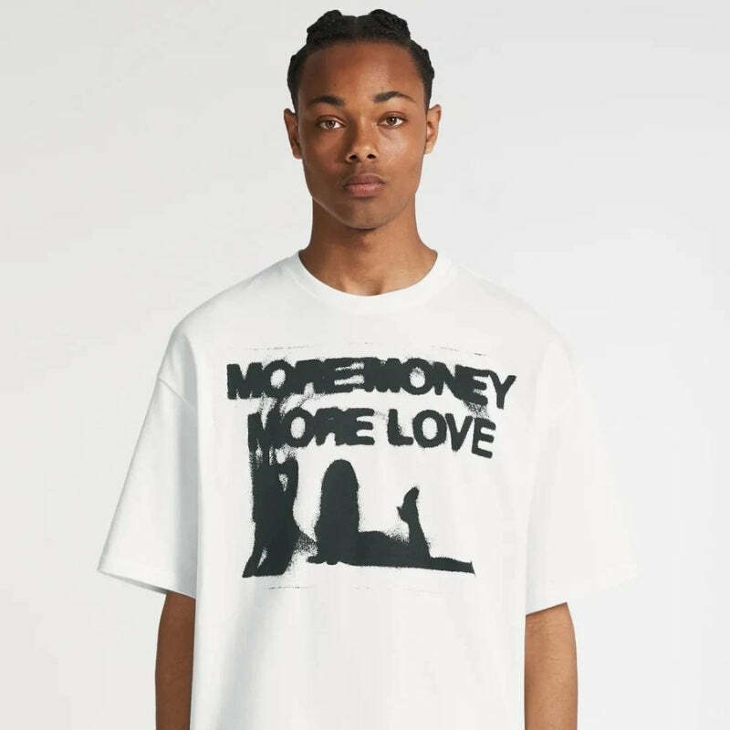 More Money More Love Y2K Tee - Trendy Grunge Aesthetic for Summer Outfits & 90s Vibes