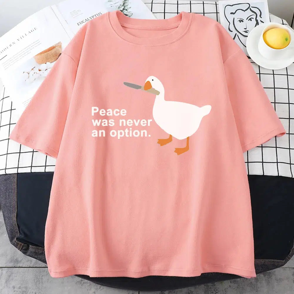 Peace Was Never An Option Tee - Y2K Grunge Aesthetic, 90s Fashion, and Cute Outfit Ideas