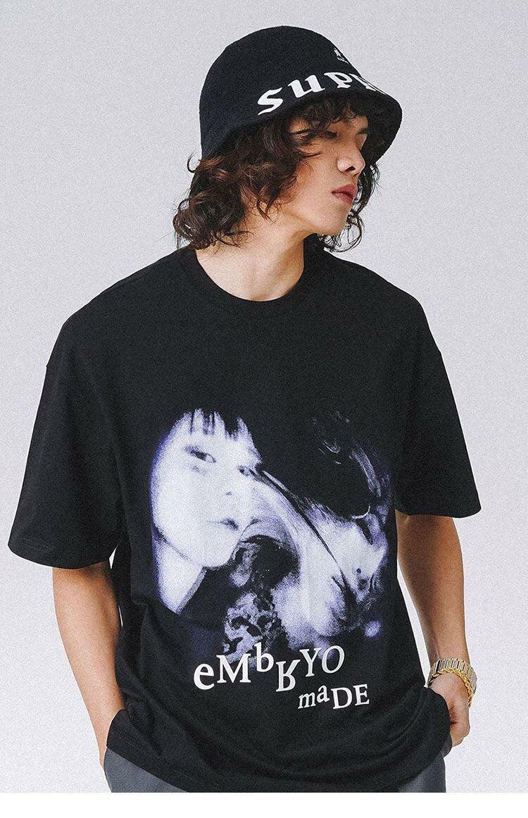 Y2K Aesthetic Embryo Made Tee: Vintage 90s Grunge Style for Trendy Summer Outfits