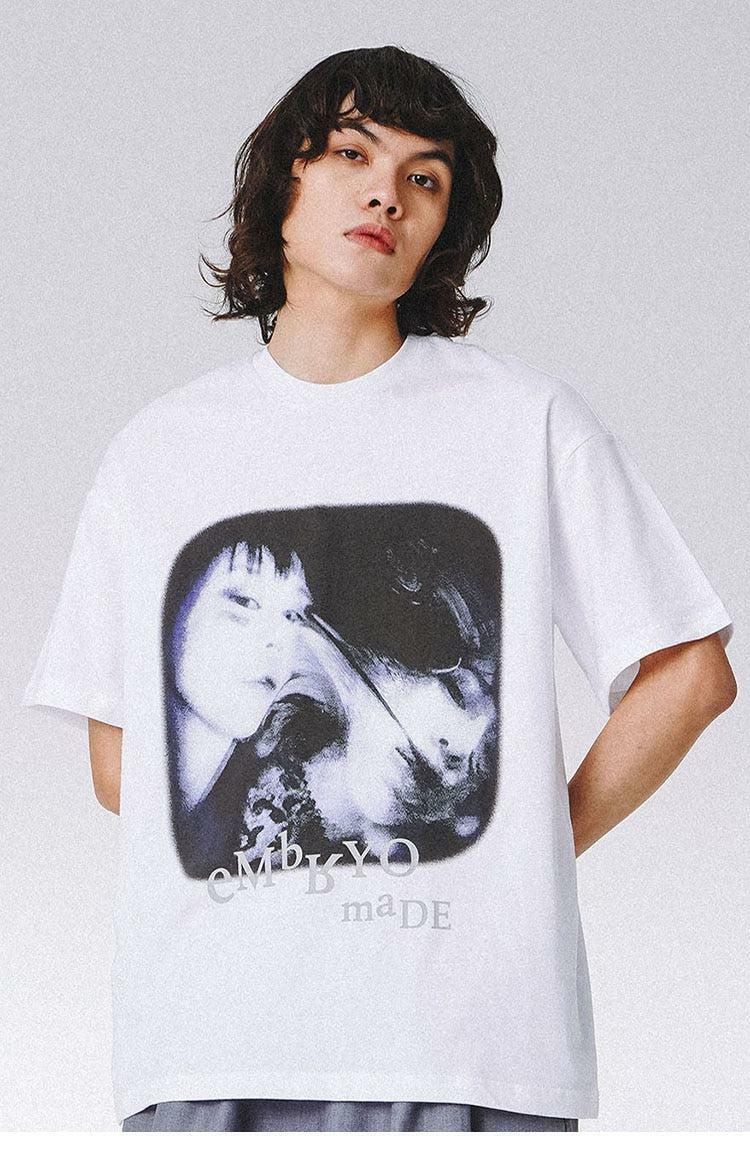 Y2K Aesthetic Embryo Made Tee: Vintage 90s Grunge Style for Trendy Summer Outfits