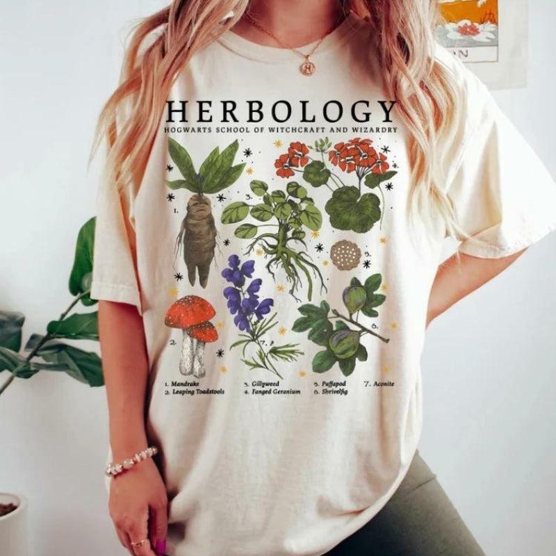 Y2K Aesthetic Herbology Tee: Vintage 90s Grunge Style for Summer Outfits & Cute Looks