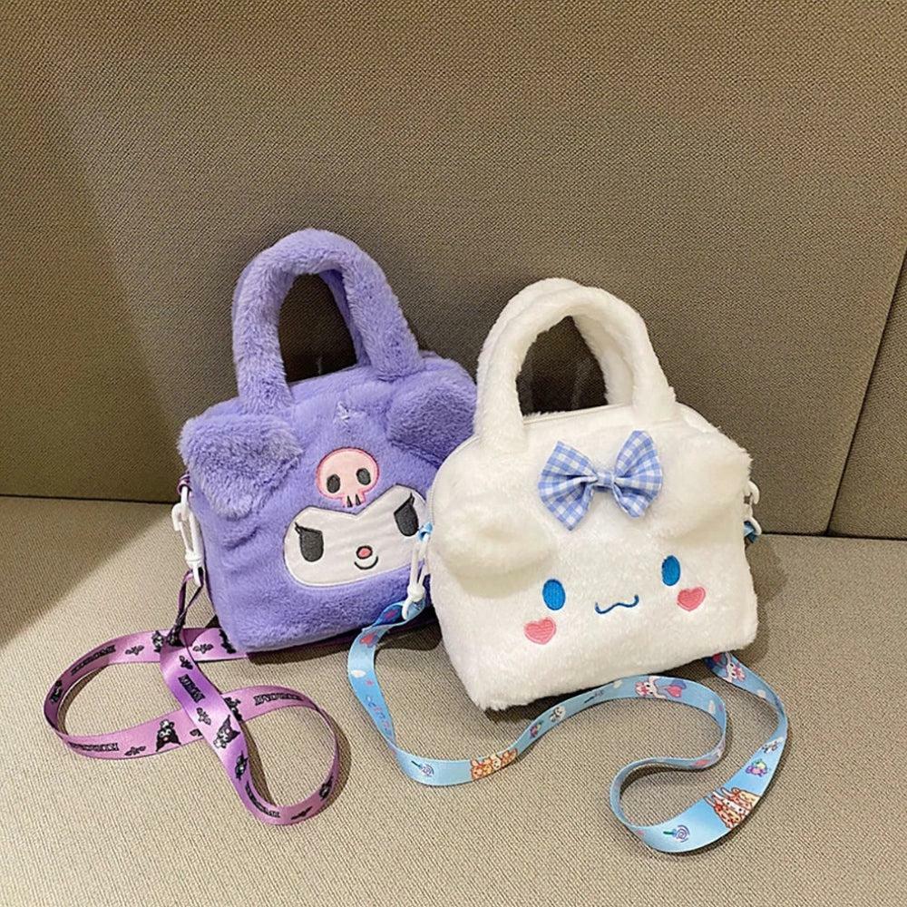 Y2K Aesthetic Kawaii Fluffy Sanrio Handbag - Cute 90s Style Accessory for Summer Outfits