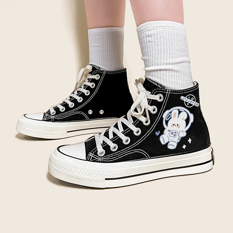 Y2K Aesthetic Lace-Up Canvas Shoes for Grunge, 90s Fashion & Summer Outfits