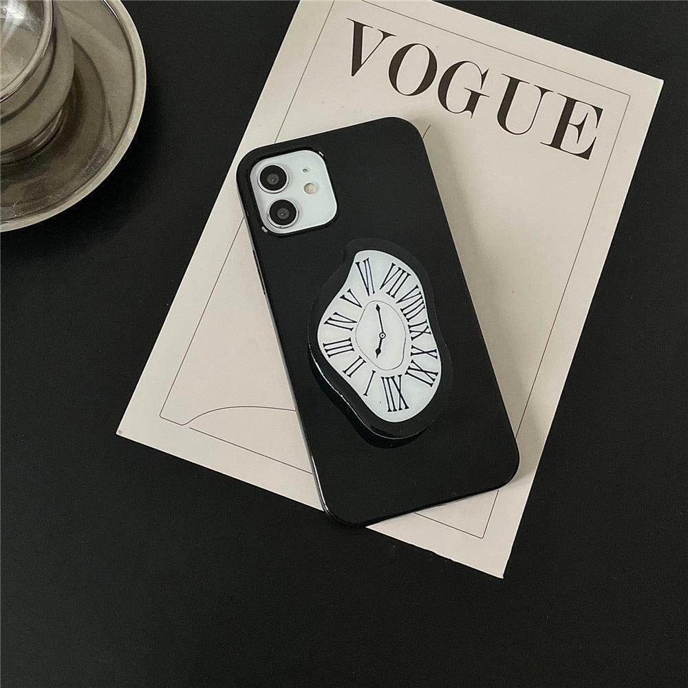 Y2K Aesthetic Melting Clock Phone Case - 90s Grunge Style for Trendy Summer Outfits