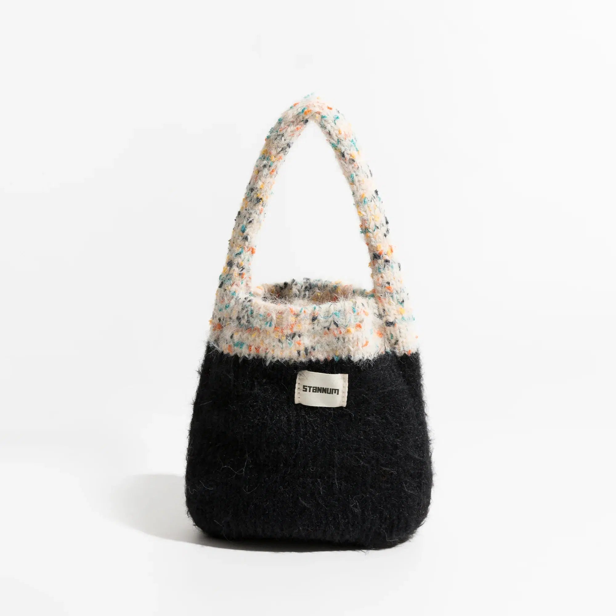 Y2K Aesthetic Multicolor Knitted Bucket Bag for Trendy Summer Outfits & 90s Vibes