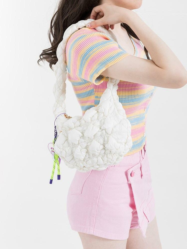 Y2K Aesthetic Quilted Handbag for Summer Outfits, Grunge Style, and Cute Looks