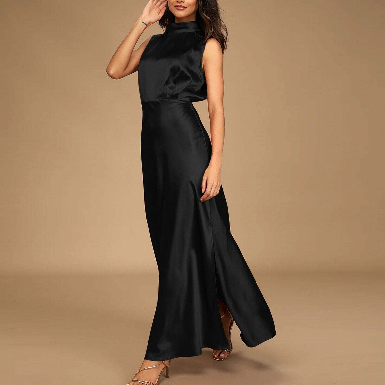 Y2K Aesthetic Satin Maxi Dress - Coquette Style with Grunge Vibes for Chic Occasions