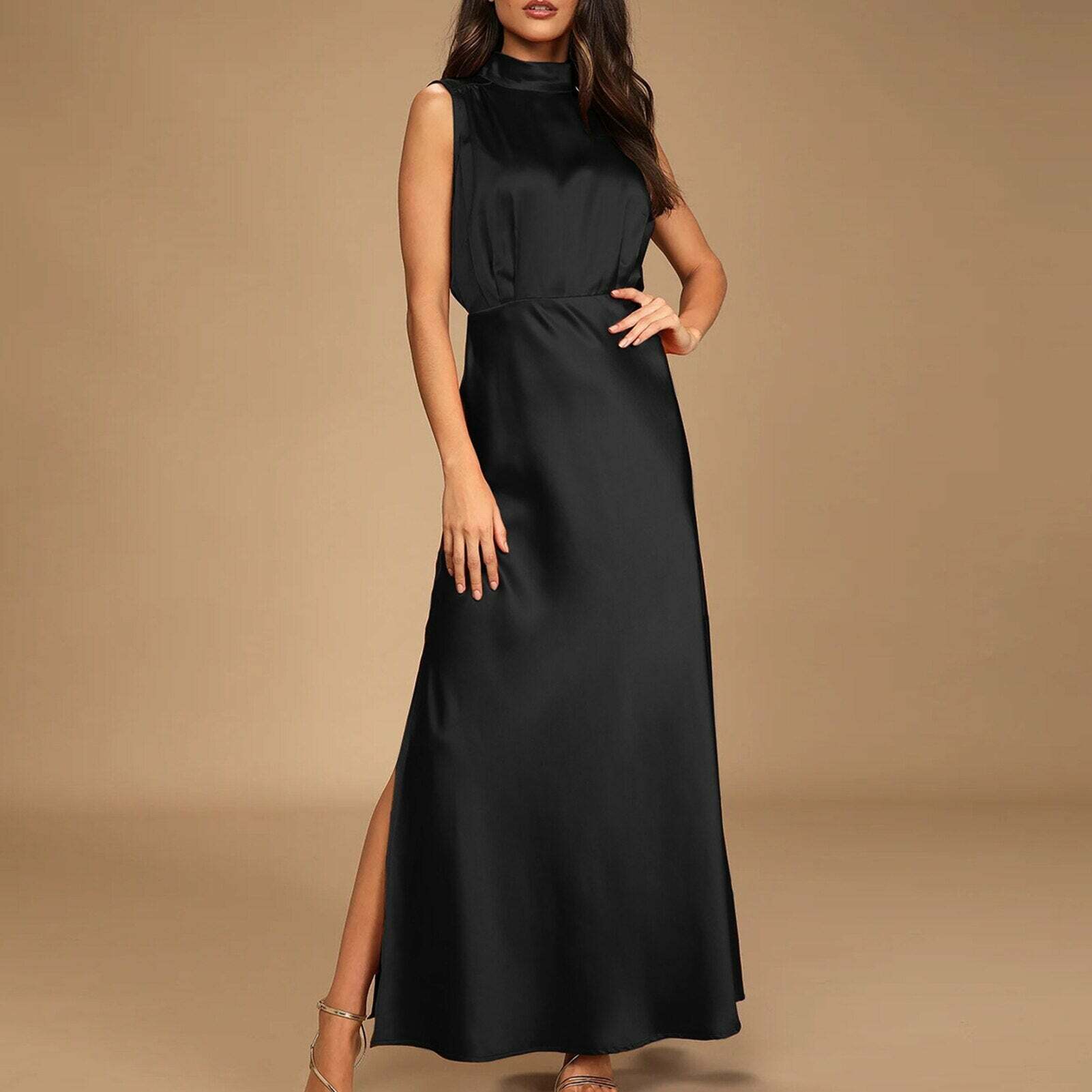 Y2K Aesthetic Satin Maxi Dress - Coquette Style with Grunge Vibes for Chic Occasions