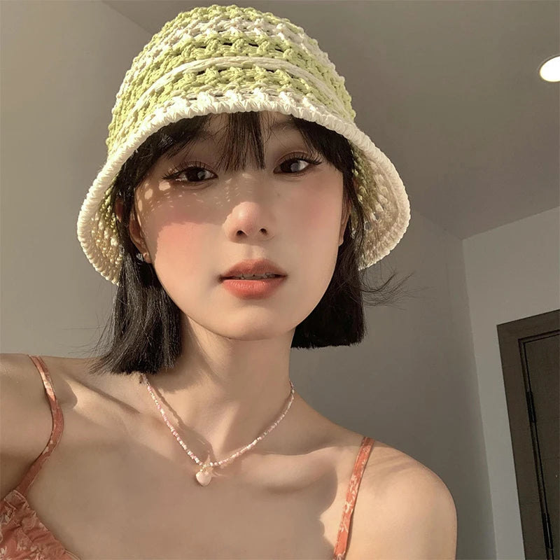 Y2K Aesthetic Soft Girl Summer Bucket Hat for Trendy Outfits and Cute Summer Vibes