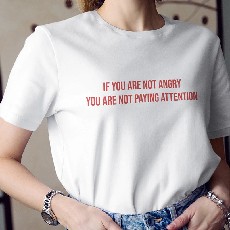 Y2K Aesthetic 'You Are Not Paying Attention' Tee - Grunge Style for Summer Outfits