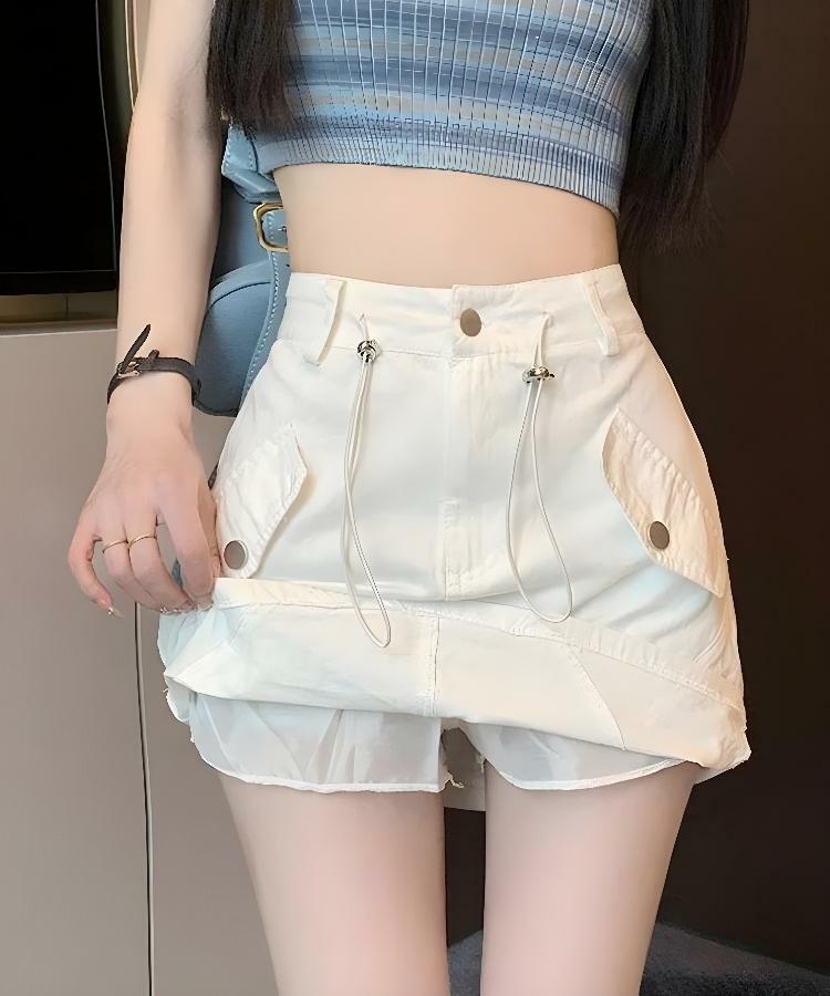 Y2K Cargo Mini Skort: Trendy 2000s Fashion for Summer, Grunge Aesthetic & Cute Outfits