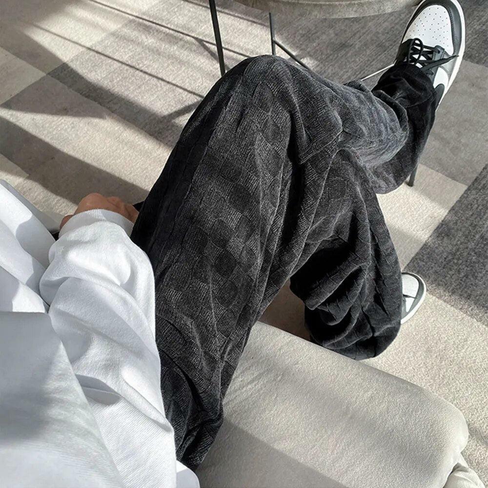 Y2K Checkered Cargo Sweatpants for Grunge Aesthetic & 90s Fashion Lovers