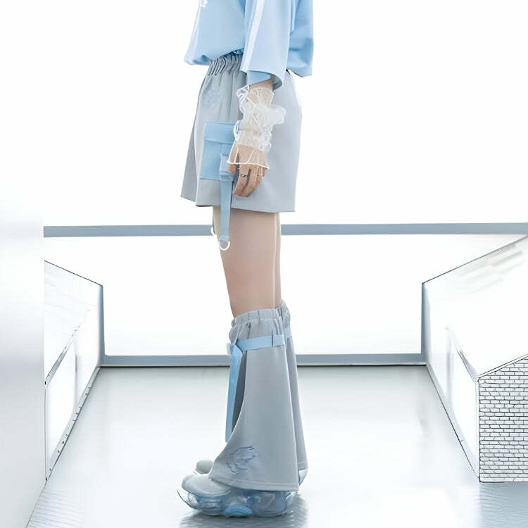 Y2K Cloud Wings Leg Warmers for Summer Outfits, Grunge Aesthetic, and Cute 2000s Fashion