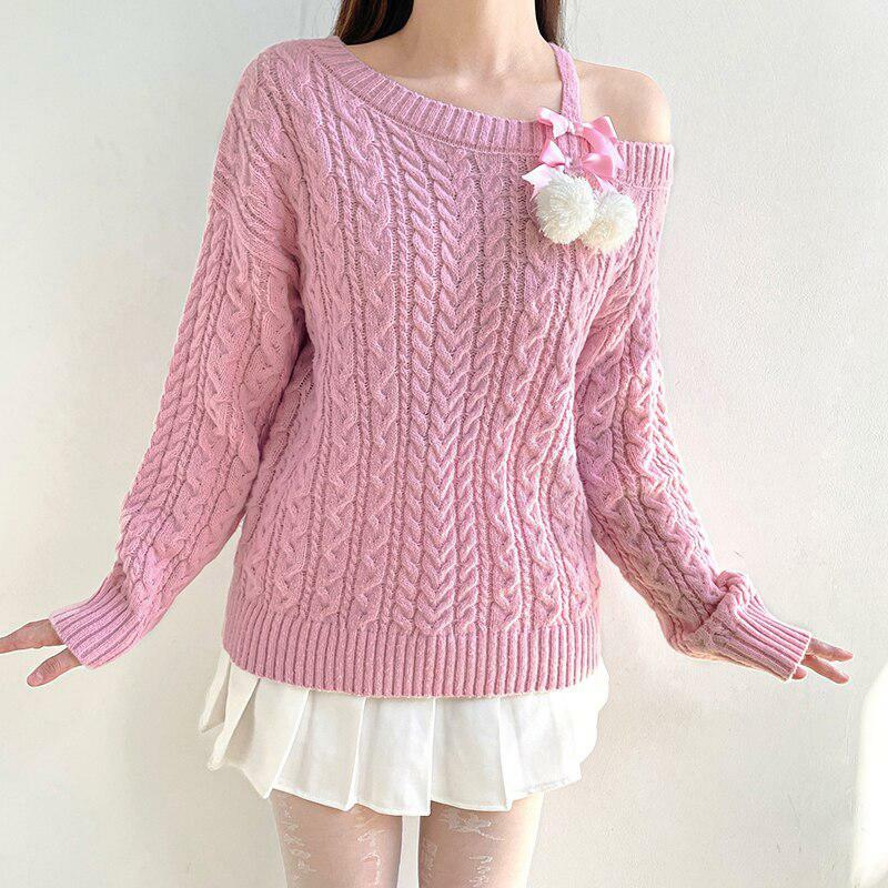 Y2K Coquette Cut-Out Knit Sweater - Trendy 90s Fashion for Summer Outfits & Aesthetic Looks