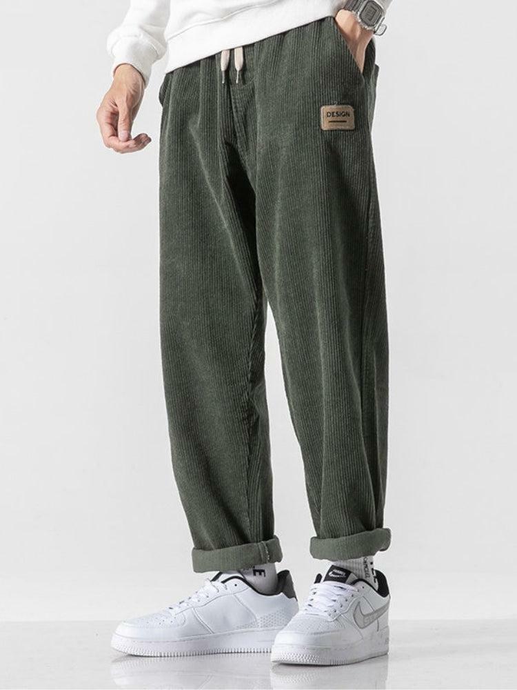 Y2K Corduroy Jogger Pants for Grunge Aesthetic, 90s Style, and Casual Summer Outfits