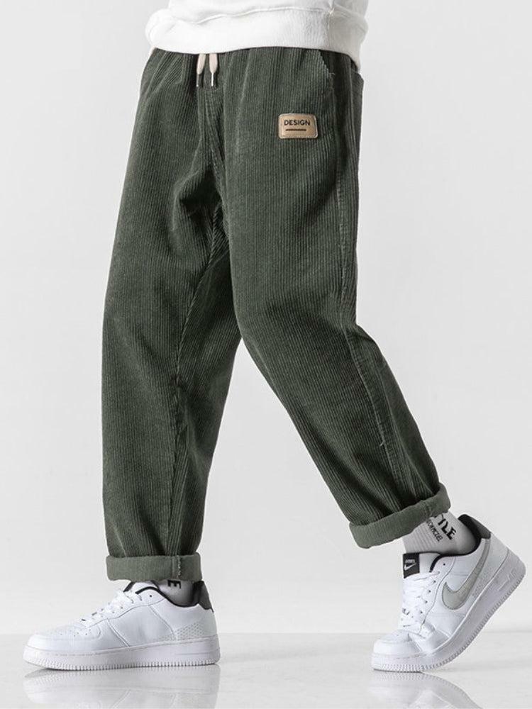 Y2K Corduroy Jogger Pants for Grunge Aesthetic, 90s Style, and Casual Summer Outfits