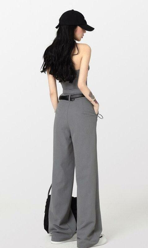 Y2K Corset Top & Wide Leg Pants Set - Trendy Summer Outfit for Grunge & Coquette Aesthetic