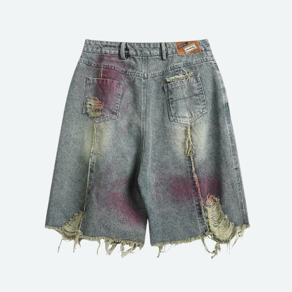 Y2K Grunge Distressed Denim Shorts for Summer Outfits, 90s Fashion & Aesthetic Looks