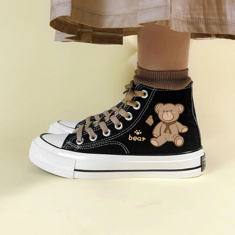 Y2K Grunge Lace-Up Canvas Shoes for Summer Outfits, 90s Fashion, and Aesthetic Looks