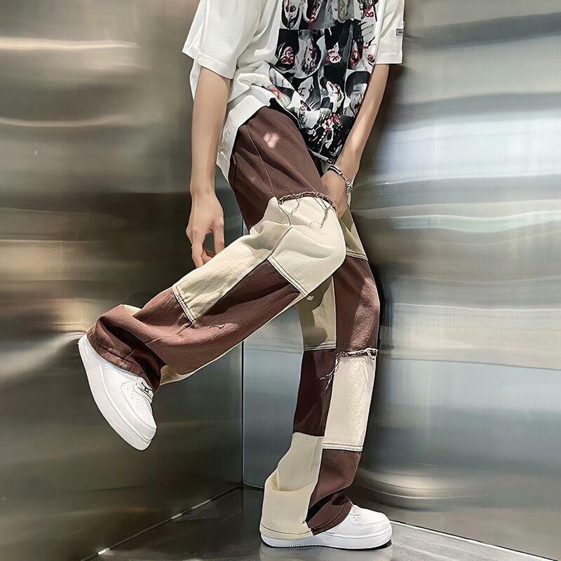 Y2K Patchwork Cargo Pants - Trendy 90s Grunge Style for Summer Outfits & Aesthetic Looks