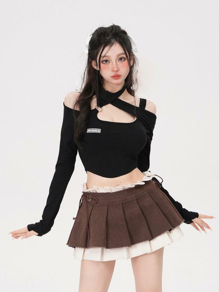 Y2K Pleated Mini Skirt - Trendy Summer Outfit, Grunge Aesthetic, Cute Y2K Style