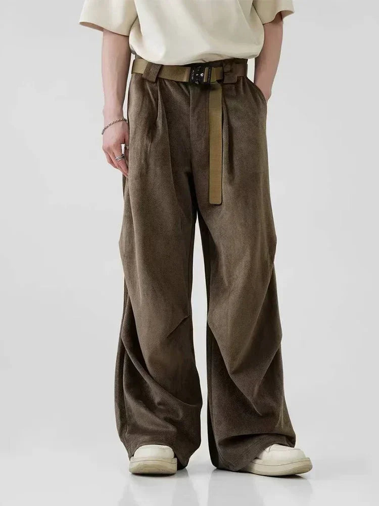 Y2K Pleated Wide Leg Pants - Trendy 90s Grunge Style for Effortless Summer Outfits