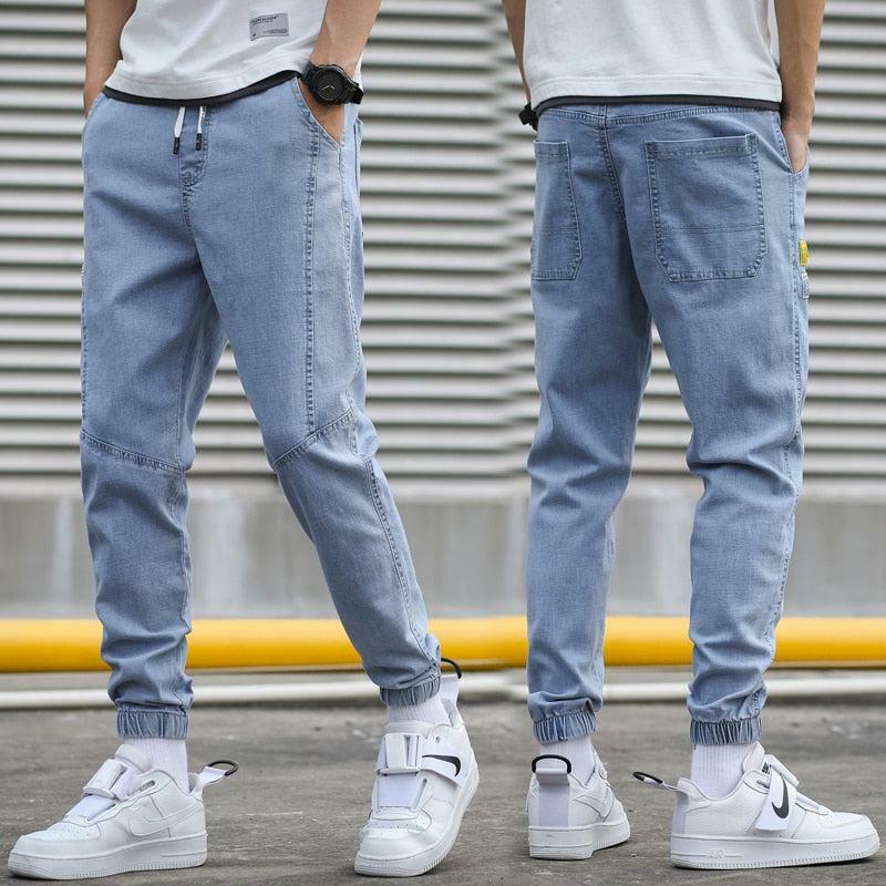 Y2K Slim Fit Jogger Jeans - Trendy 90s Grunge Style for Effortless Summer Outfits