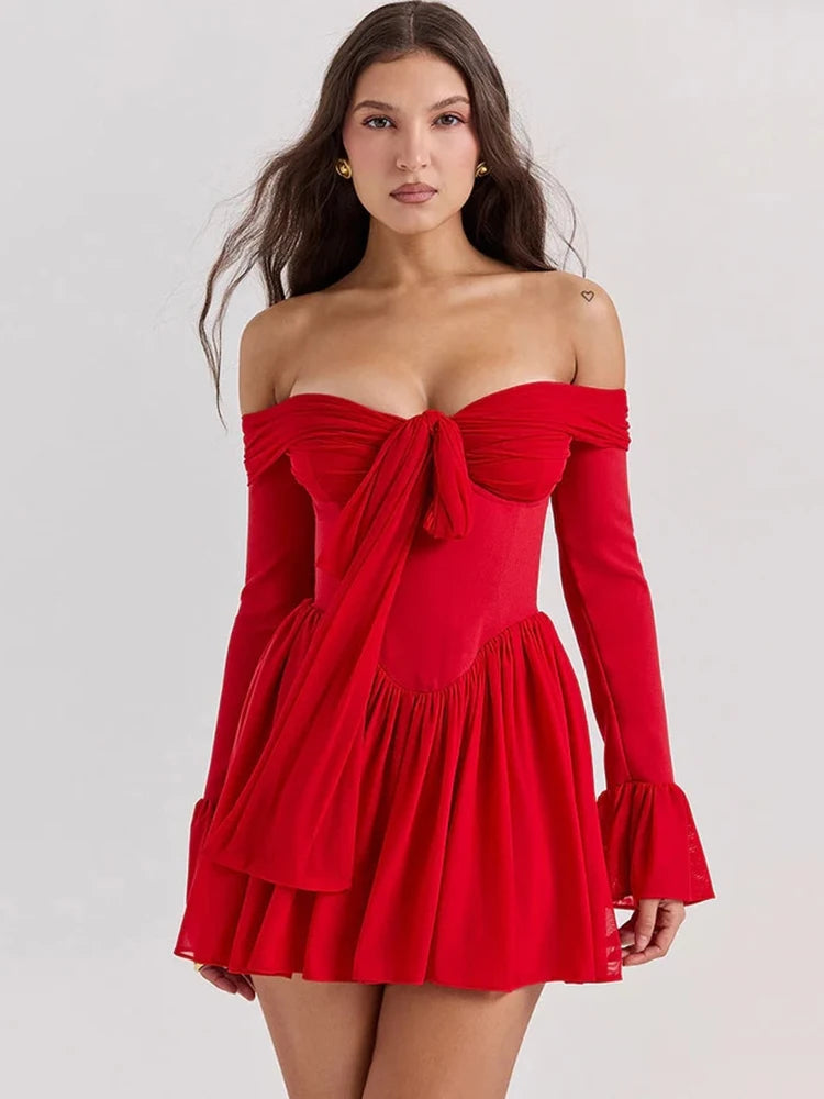 Y2K Tie Front Strapless Corset Mini Dress - Cute Summer Outfit for 2000s Fashion Lovers